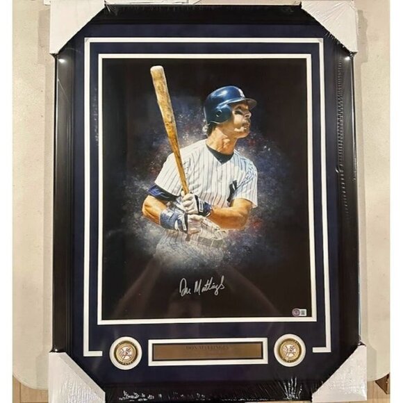 Autograph Other - Don Mattingly signed autographed New York Yankees 16x20 photo framed Beckett